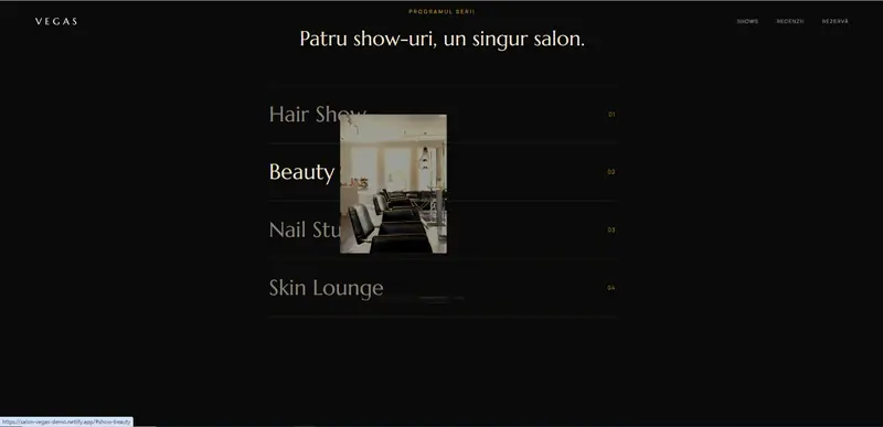 Model demo VEGAS — Salon Vegas